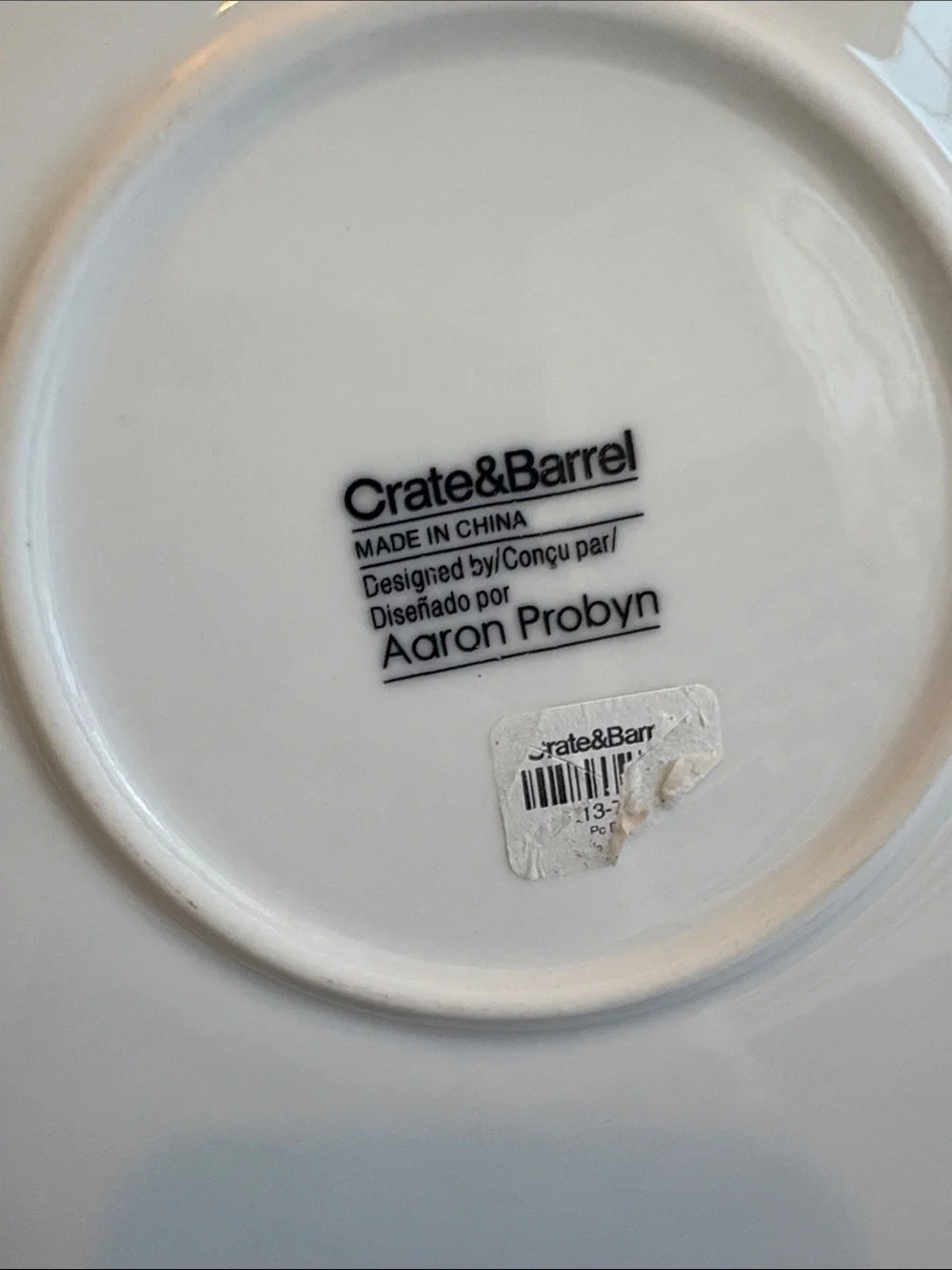Crate&Barrel Aaron Probyn Serving Bowl Set with Spoons White Ceramic RARE